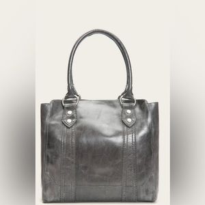Frye Melissa Leather Tote in ice gray